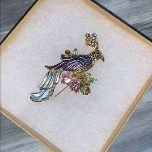 Peacock Brooch
